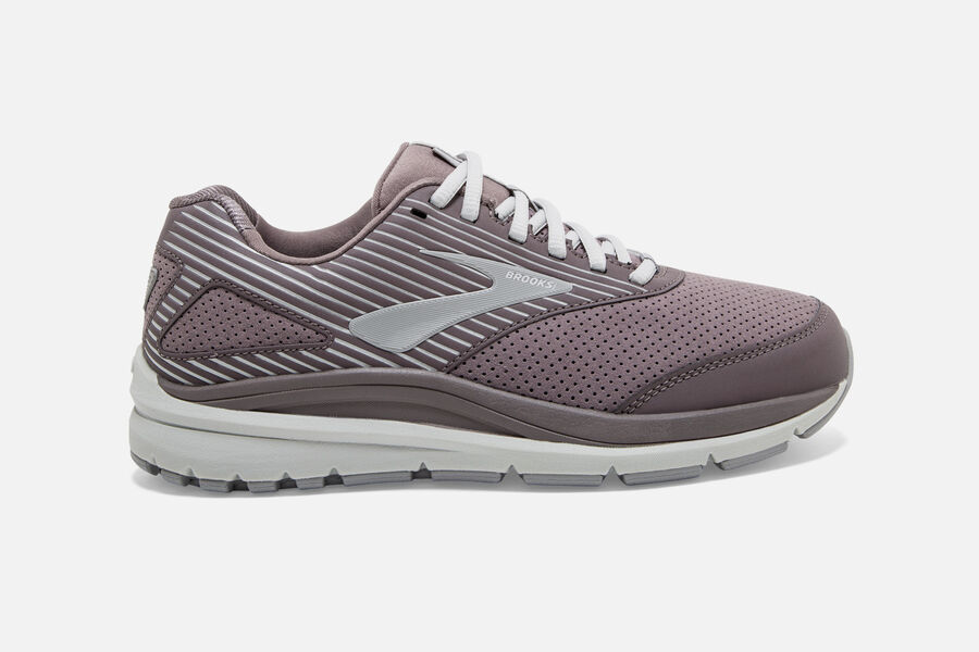 Addiction Walker Suede Brooks Running Shoes NZ Womens - Dark Grey - MOKQLJ-562